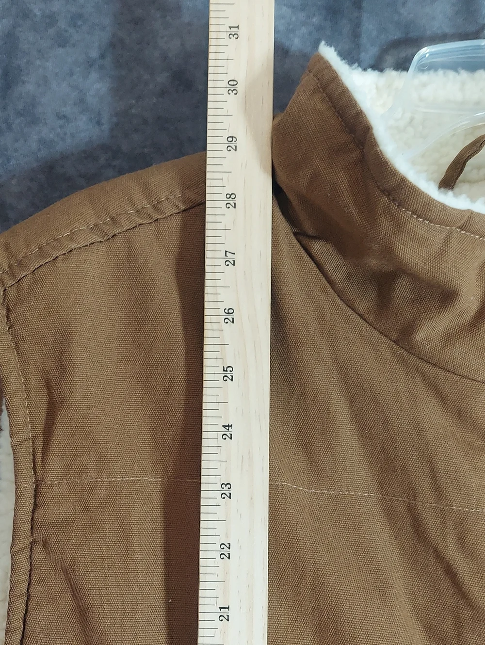 NWT Lee Men's 2X Tan Faux-Sherpa-Lined Workwear Vest Durable Canvas